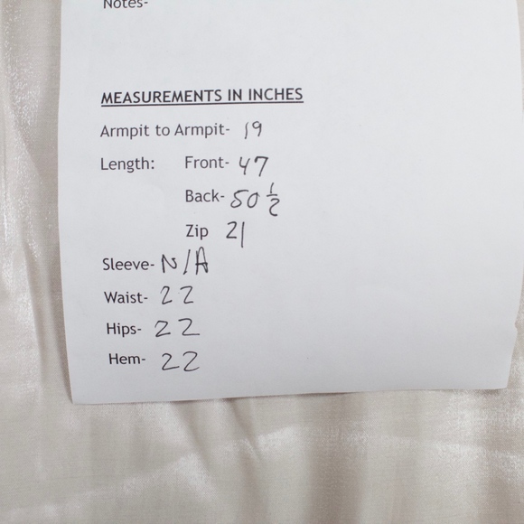 Patra Ivory Shimmer Long Dress Matron Size 16 - Picture 8 of 8